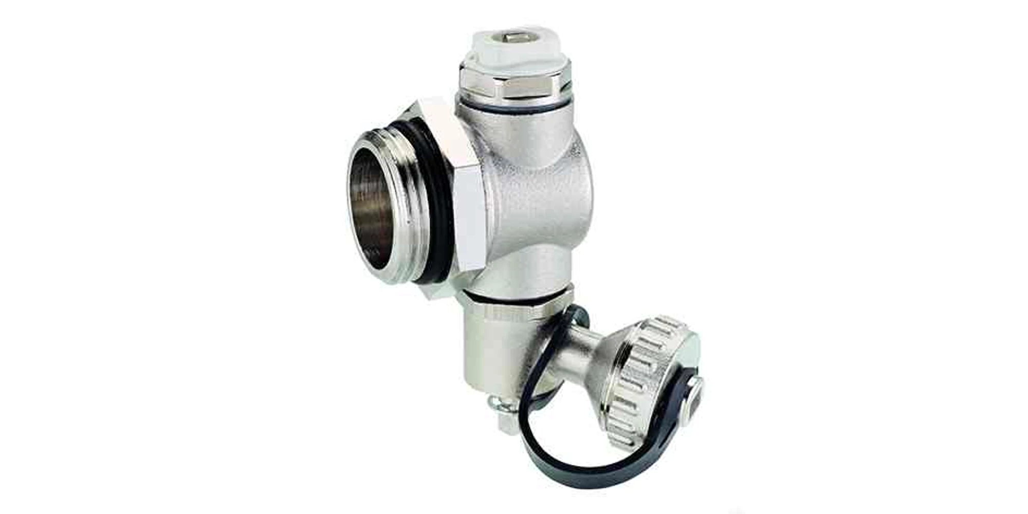 Terminal distribuitor T cu aerisitor si robinet de golire, diametru 1", EMMETI1