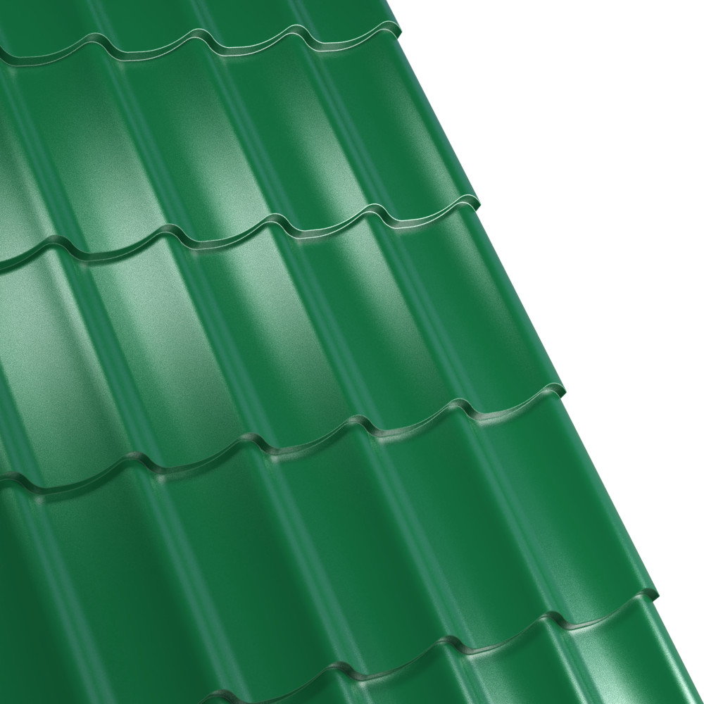 Tigla metalica Rufster Aqua 3D Eco 0,45 mm grosime 6005 verde 2.2 m 1.2 m