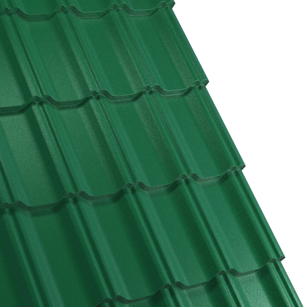 Tigla metalica Rufster Celesta Eco 0,45 mm grosime  6005 MS verde mat structurat 2.13 m