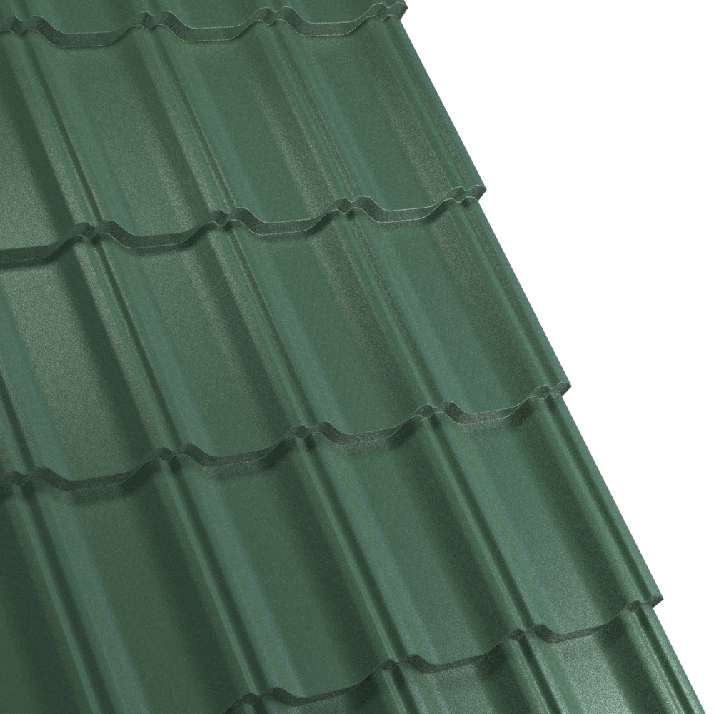 Tigla metalica Rufster Celesta Eco 0,45 mm grosime  6020 MS verde-crom mat structurat