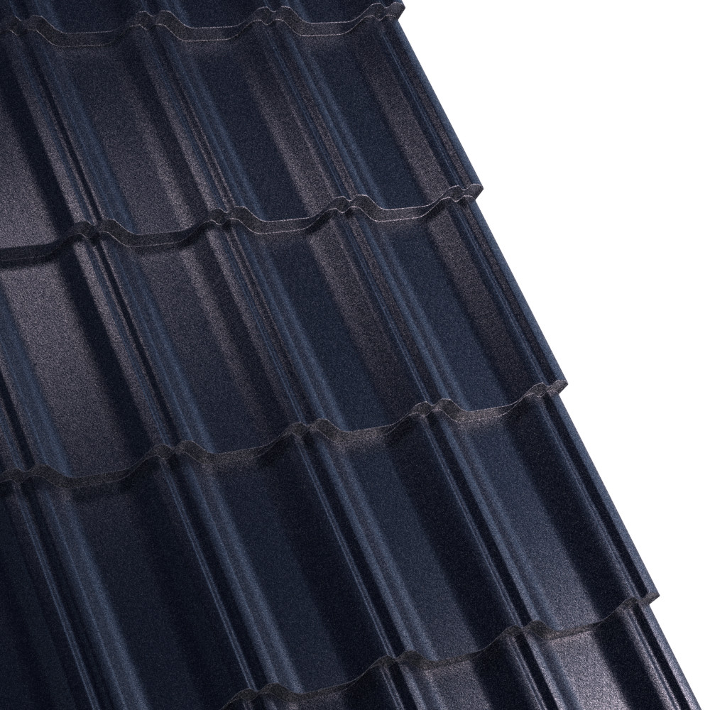 Tigla metalica - Tigla metalica Rufster Celesta&nbsp;Premium 0,5 mm&nbsp;grosime&nbsp;9005 MS negru mat structurat 2.48 m, olint.ro