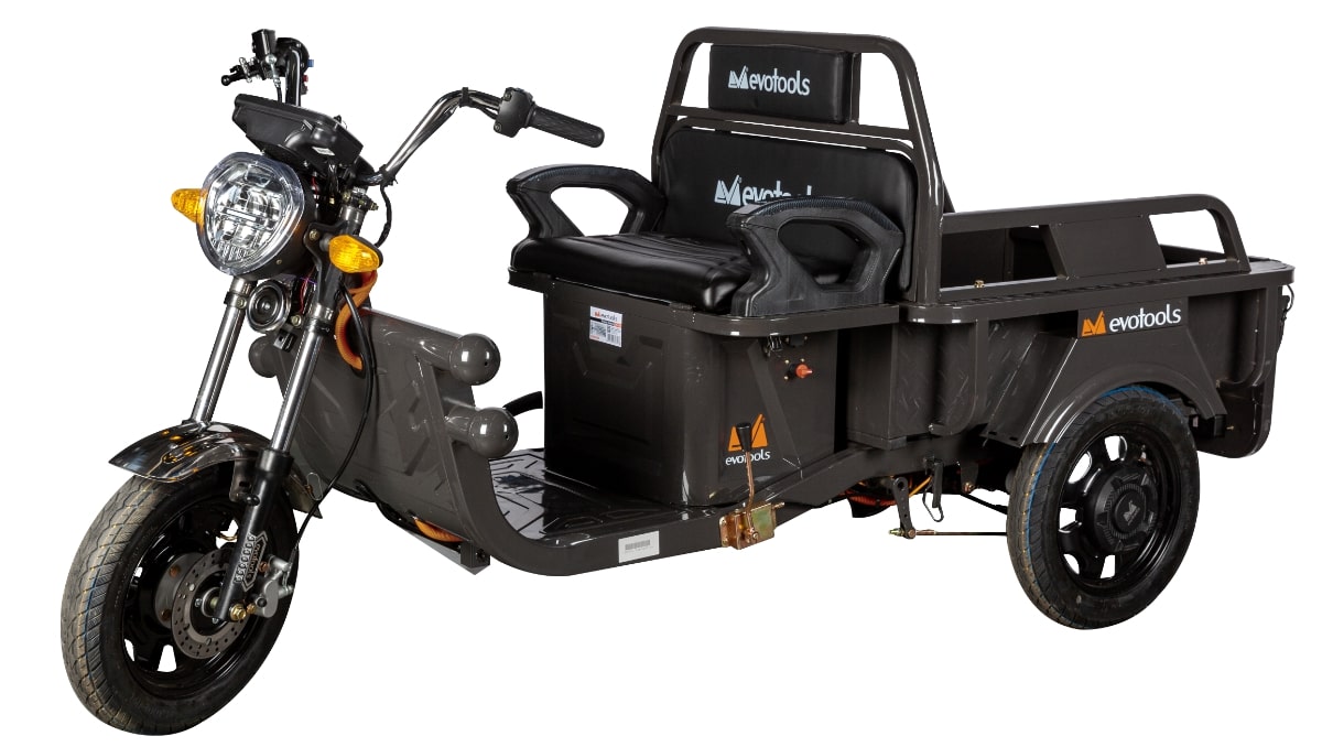 Triciclu electric cargo TRCC800 EvoTools, 800 W, 3 trepte de viteza
