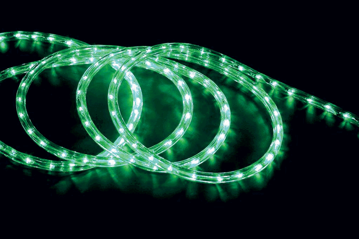 Tub flexibil luminos verde
