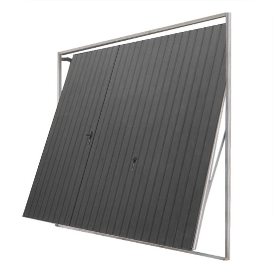 Usa basculanta garaj 2720x2230 mm + usa mica pietonala Gri RAL 7016 MS, finisaj mat structurat