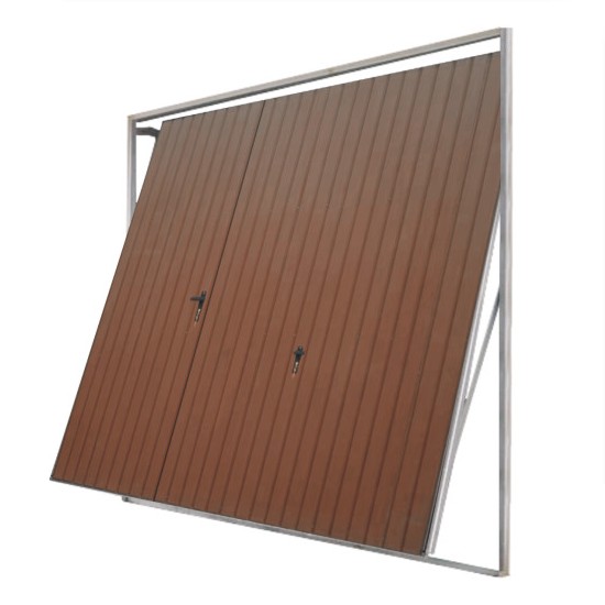 Garaj - Usa basculanta garaj 2720x2230 mm + usa mica pietonala maro RAL 8017 + Izolatie interioara de polistiren, olint.ro