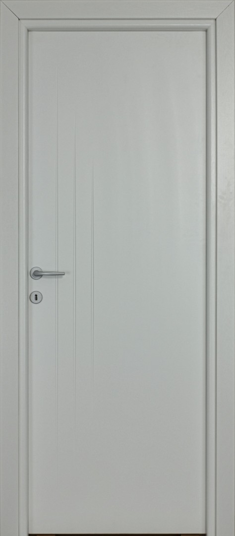 Usa interior MDF Three Lines 203×88 cm, reversibila, toc 9 cm, alba