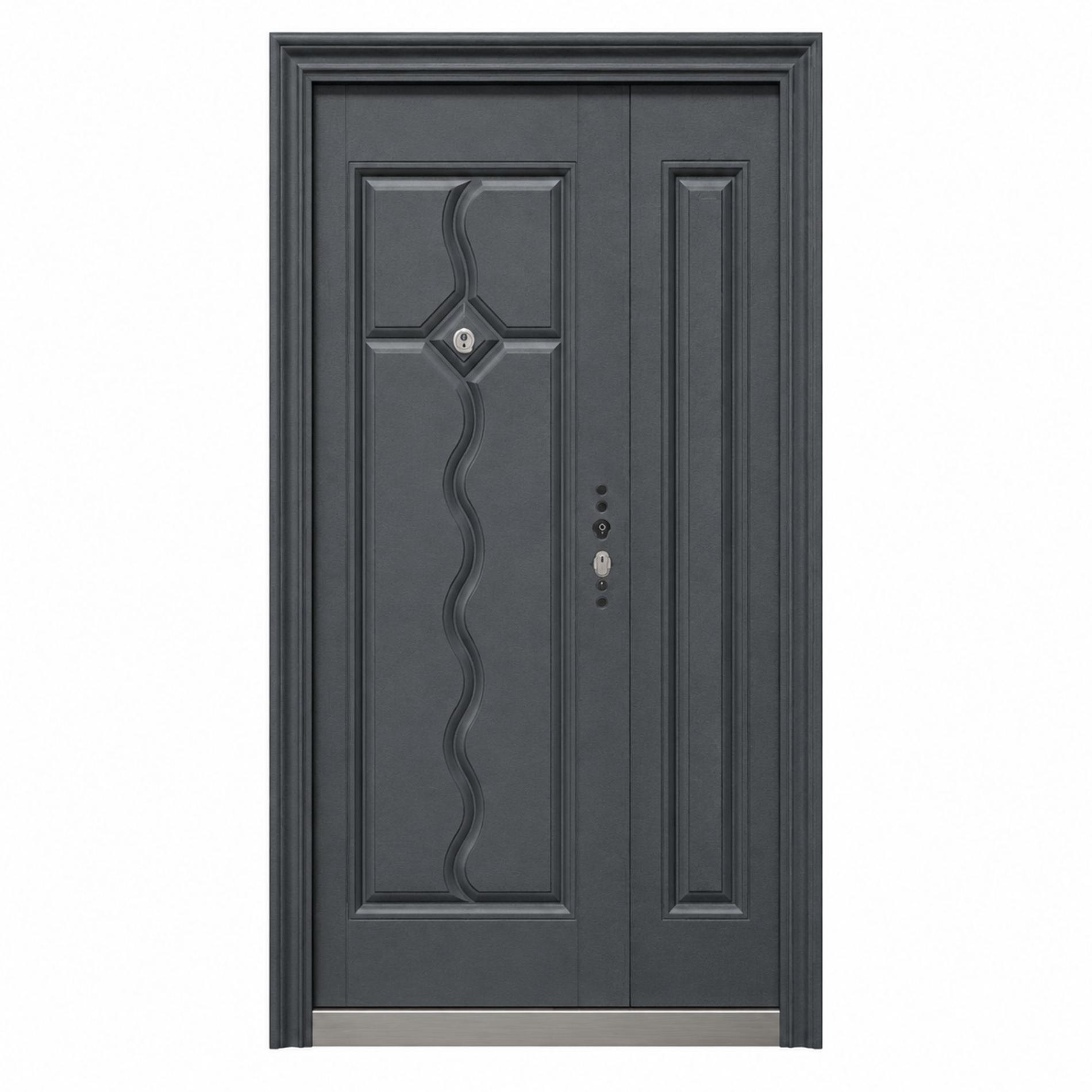 Metalice - Usa metalica dubla 002, deschidere stanga, dimensiune 120 x 205 cm, grosime 7 cm, culoare gri antracit, olint.ro