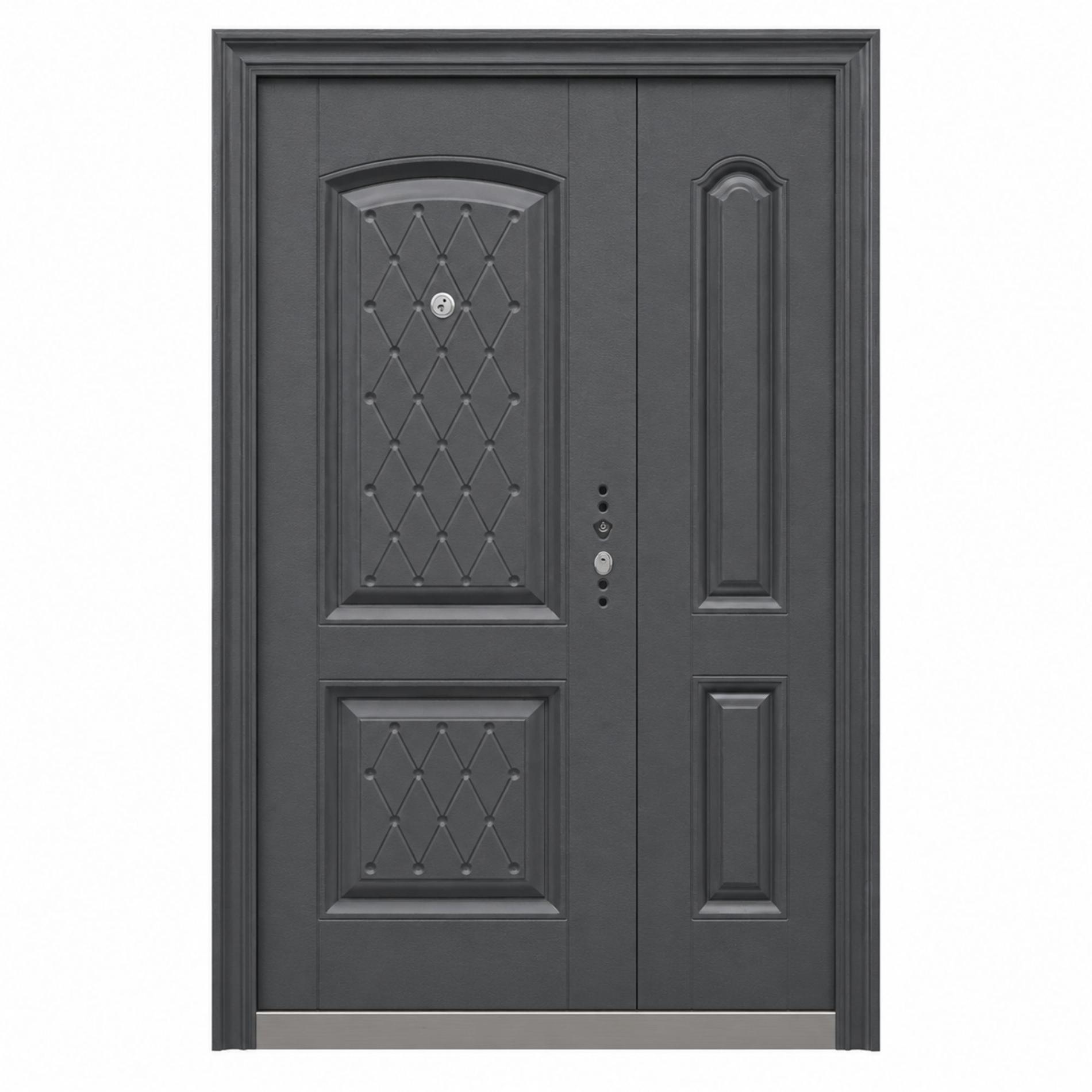 Metalice - Usa metalica dubla 005, deschidere stanga, dimensiune 140 x 205 cm, grosime 7 cm, culoare gri antracit, olint.ro