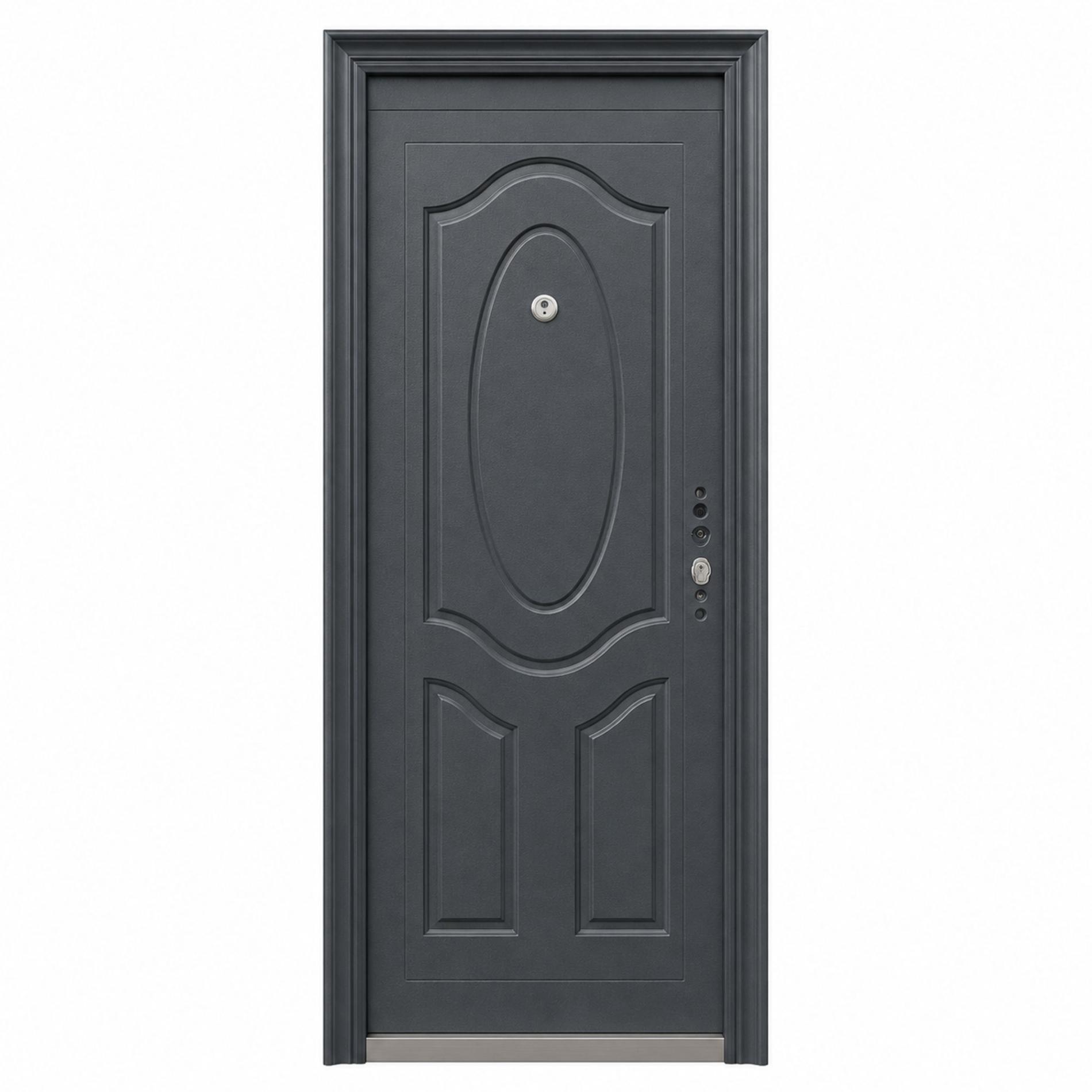 Metalice - Usa metalica model 010 C18-10, stanga, dimensiune 205 x 86 cm, grosime 5 cm, culoare antracit, olint.ro
