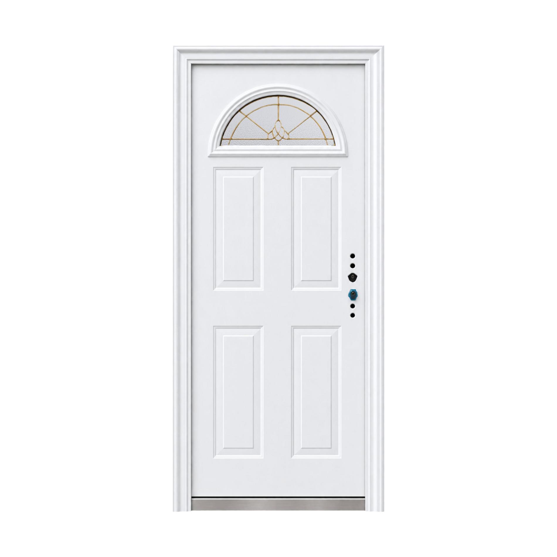 Metalice - Usa metalica de exterior model 043, stanga, dimensiune 205 x 80 cm, grosime 5 cm, culoare alba, olint.ro