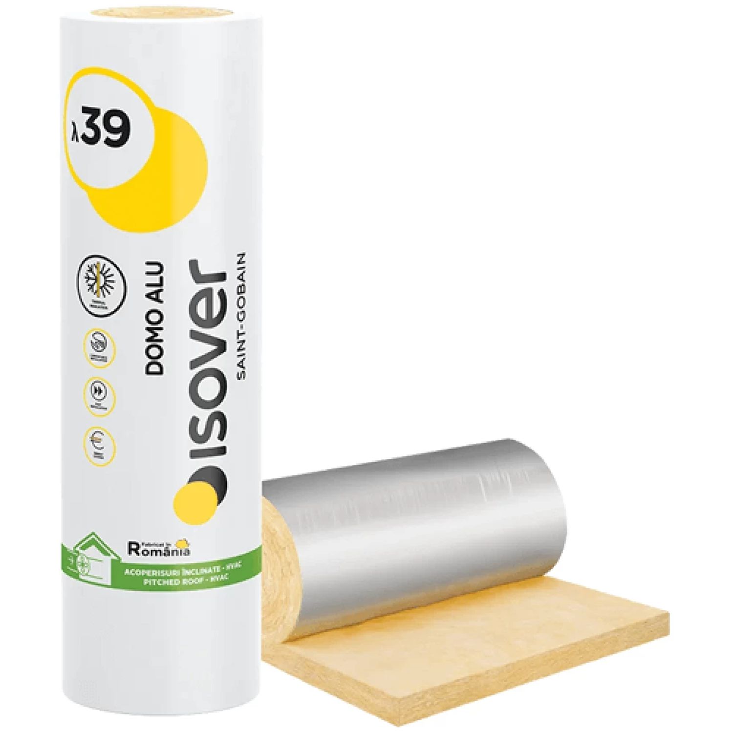Vata - Vata minerala ISOVER DOMO ALU G50, 14.4 m2 rola, olint.ro