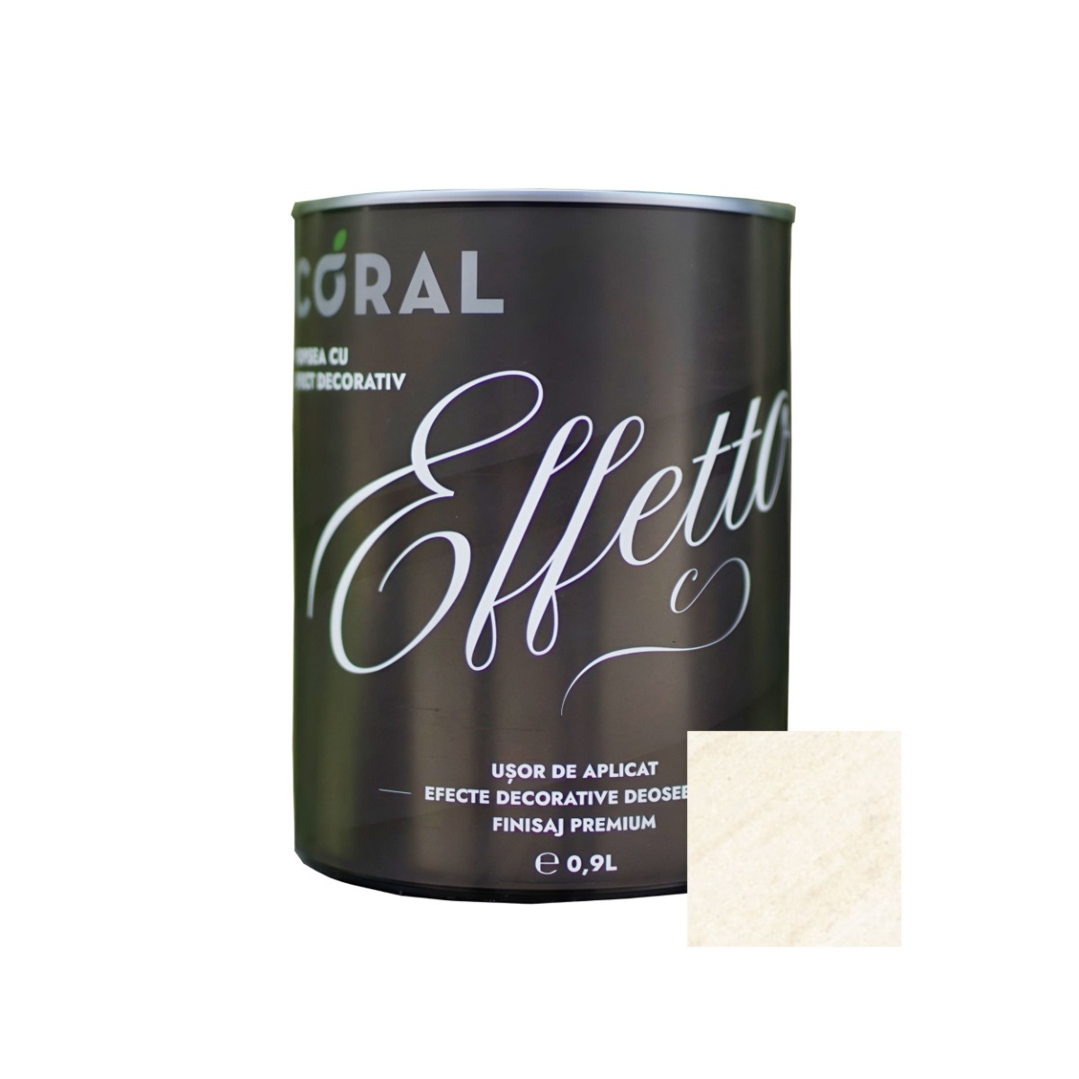 Vopsea decorativa, interior, Coral Effetto, Cosenza crem, 0.9 l