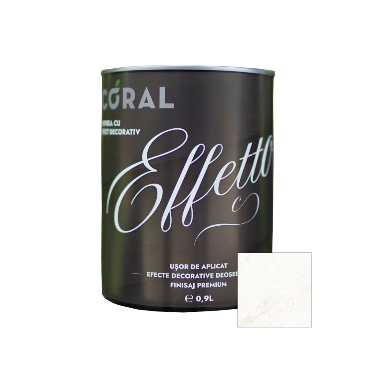 Vopsea decorativa, interior, Coral Effetto, Cremona alb, 0.9 l