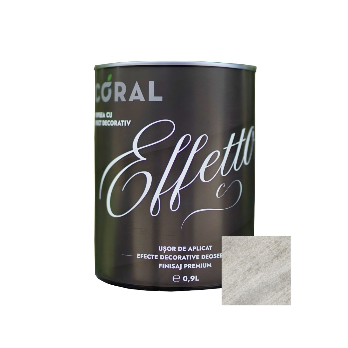 Vopsea decorativa, interior, Coral Effetto, Ostia bej, 0.9 l