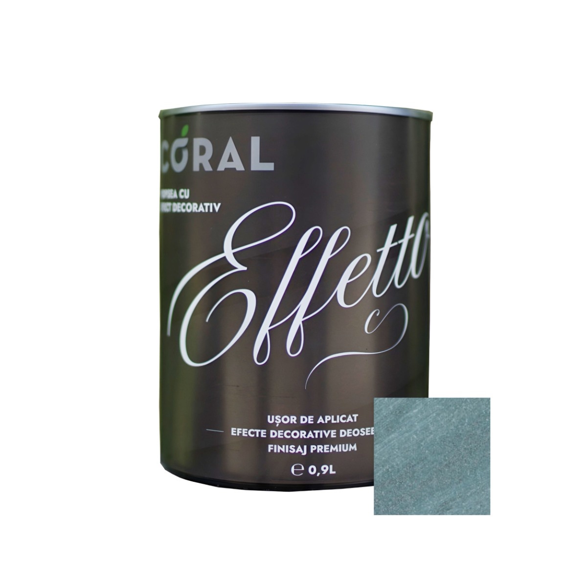 Vopsea decorativa, interior, Coral Effetto, Treviso verde, 0.9 l