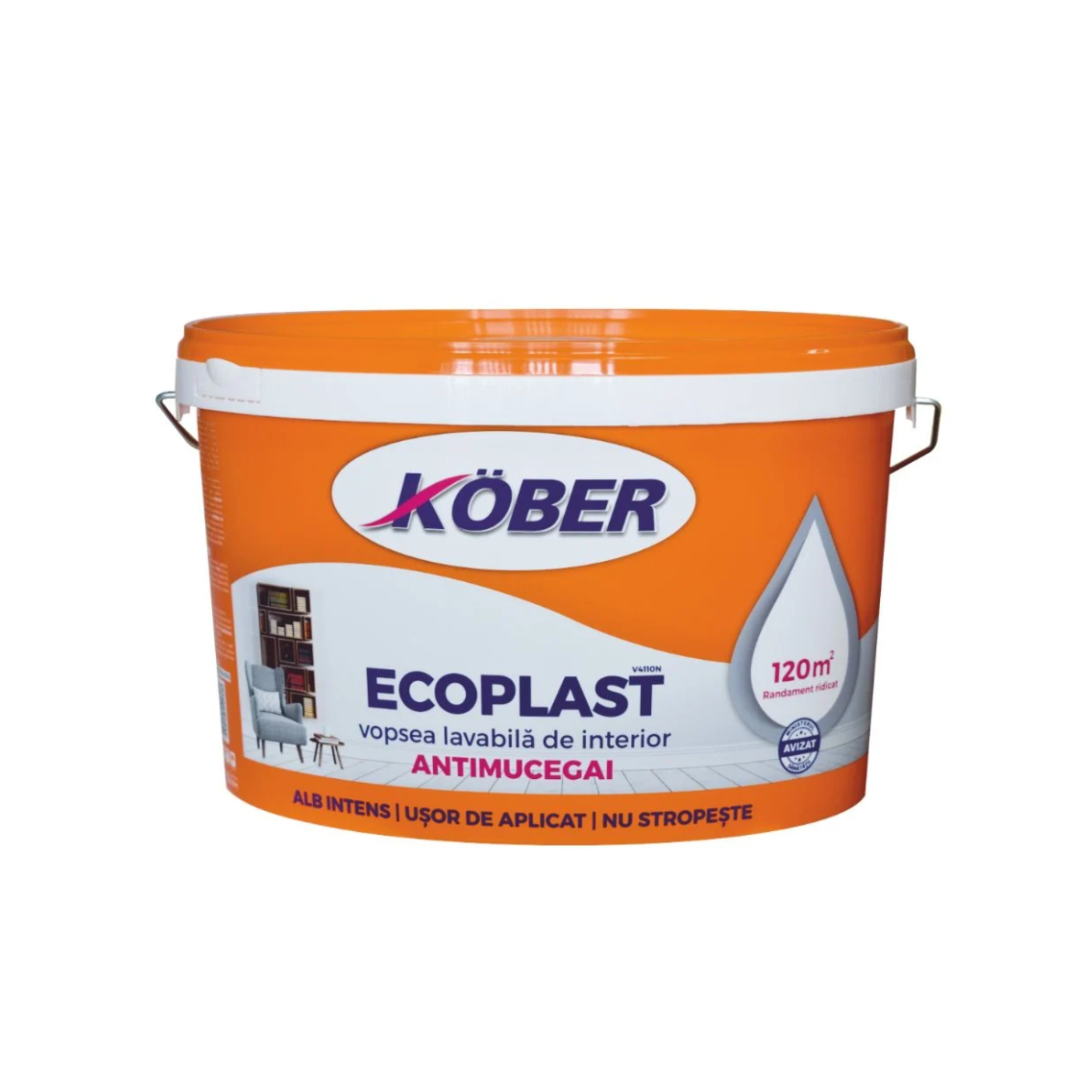 Vopsea lavabila Kober Ecoplast 8.5 L