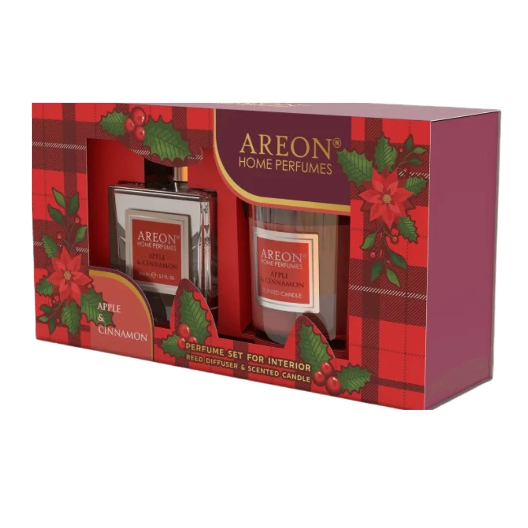 Set Areon Home Perfume 150 ml + Candle Apple & Cinnamon