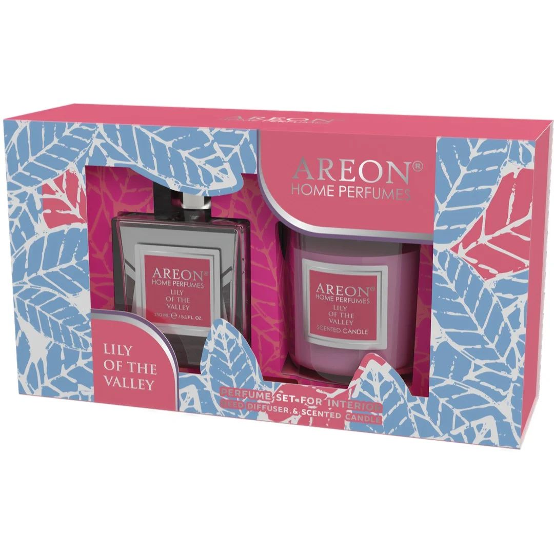 Set Areon Home Perfume 150 ml + Candle Lily of the Valley