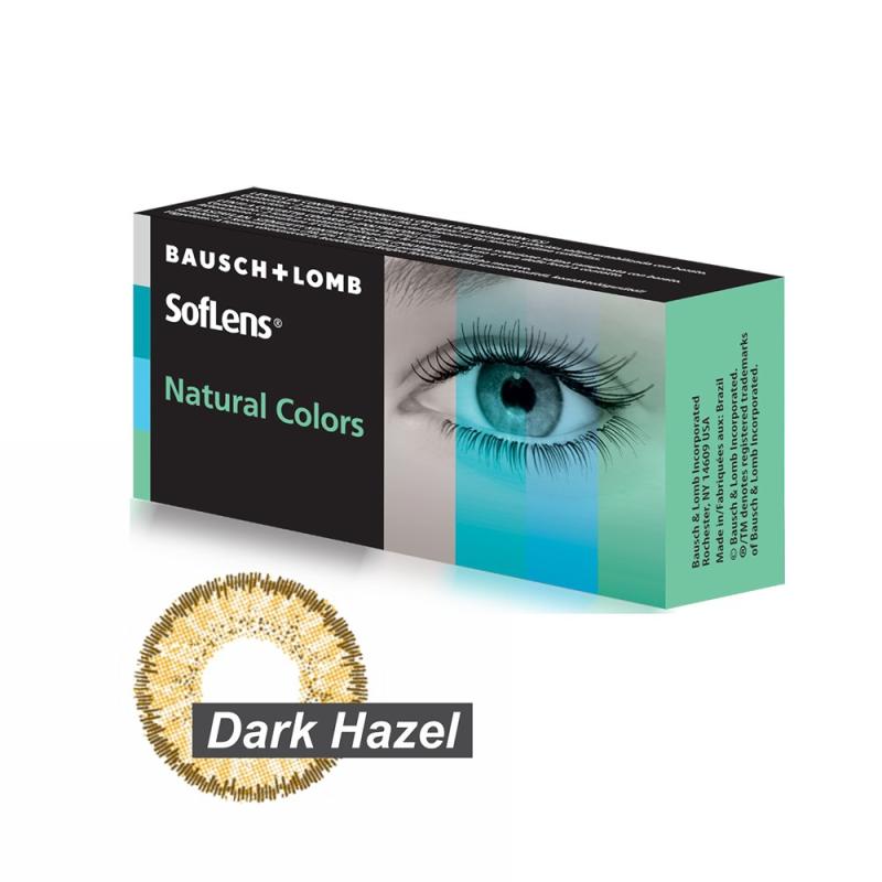 Soflens Natural Colors Dark Hazel fara dioptrie 2 lentile/cutie optiblu imagine noua