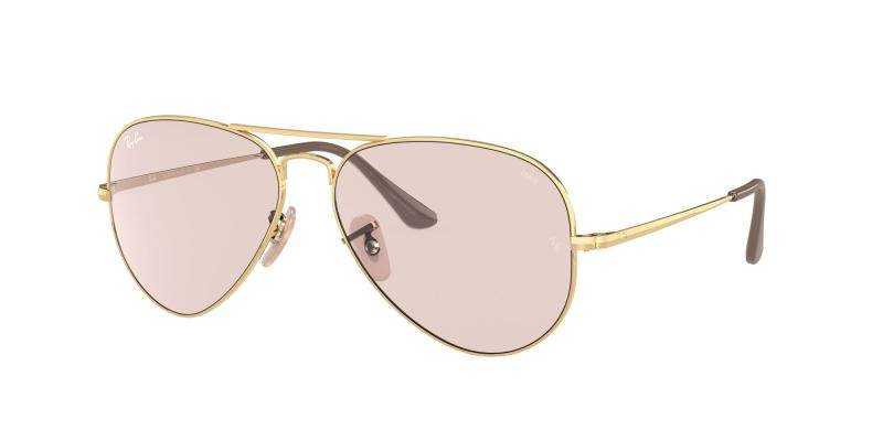 Ray-Ban RB3689 001/T5 Aviator Metal II Ochelari de soare