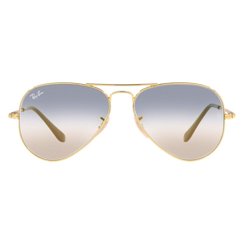 Ray-Ban RB3689 001/GD Aviator Metal II Ochelari de soare