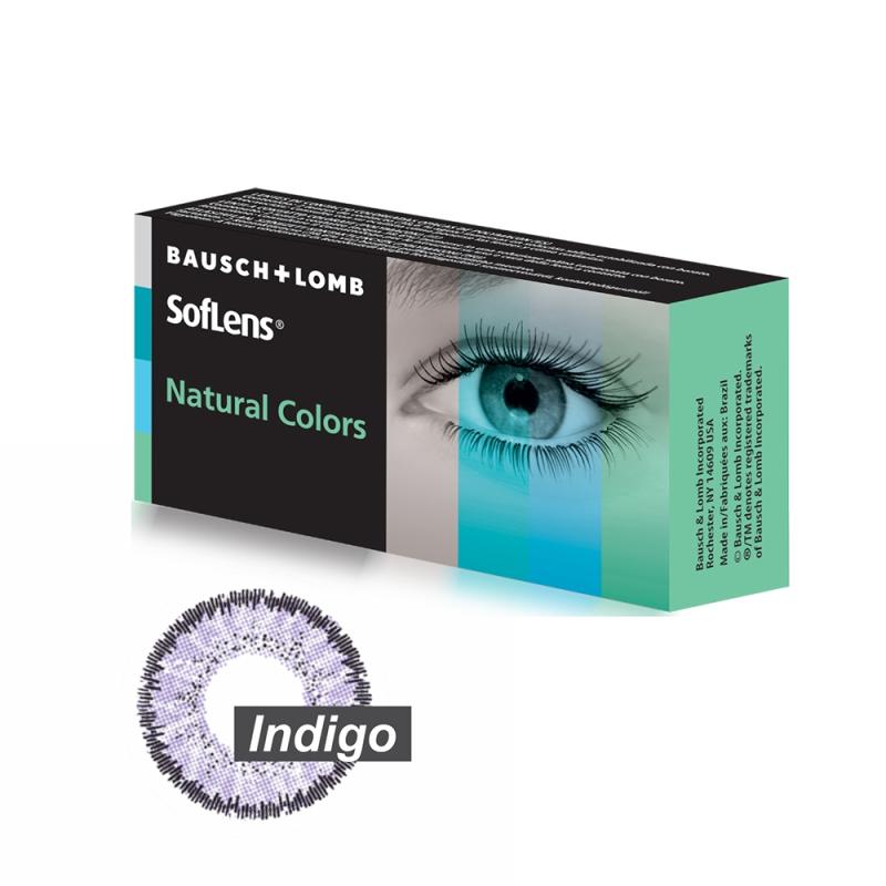 Soflens Natural Colors Indigo cu dioptrie 2 lentile/cutie