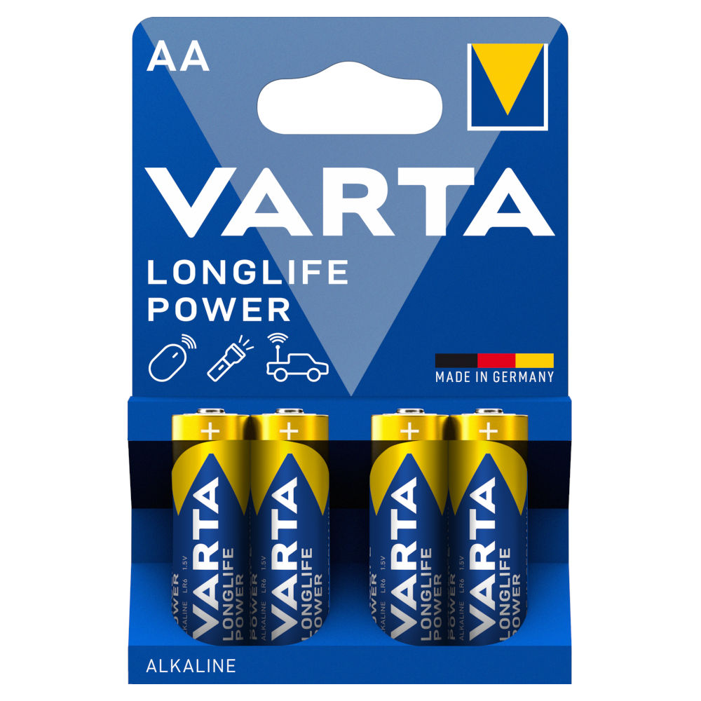 Baterii AA alcaline blister 4 baterii Varta Longlife Power