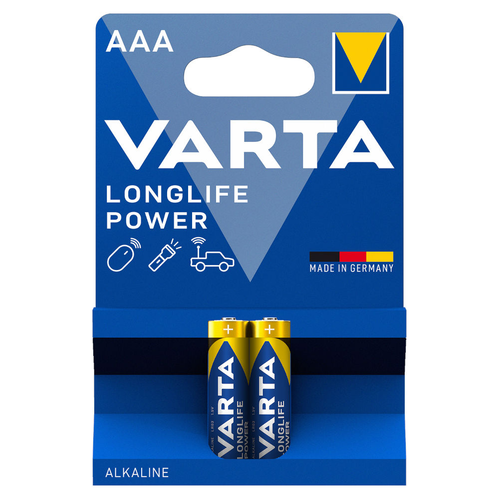 Baterii AAA alcaline blister 2 baterii Varta Longlife Power