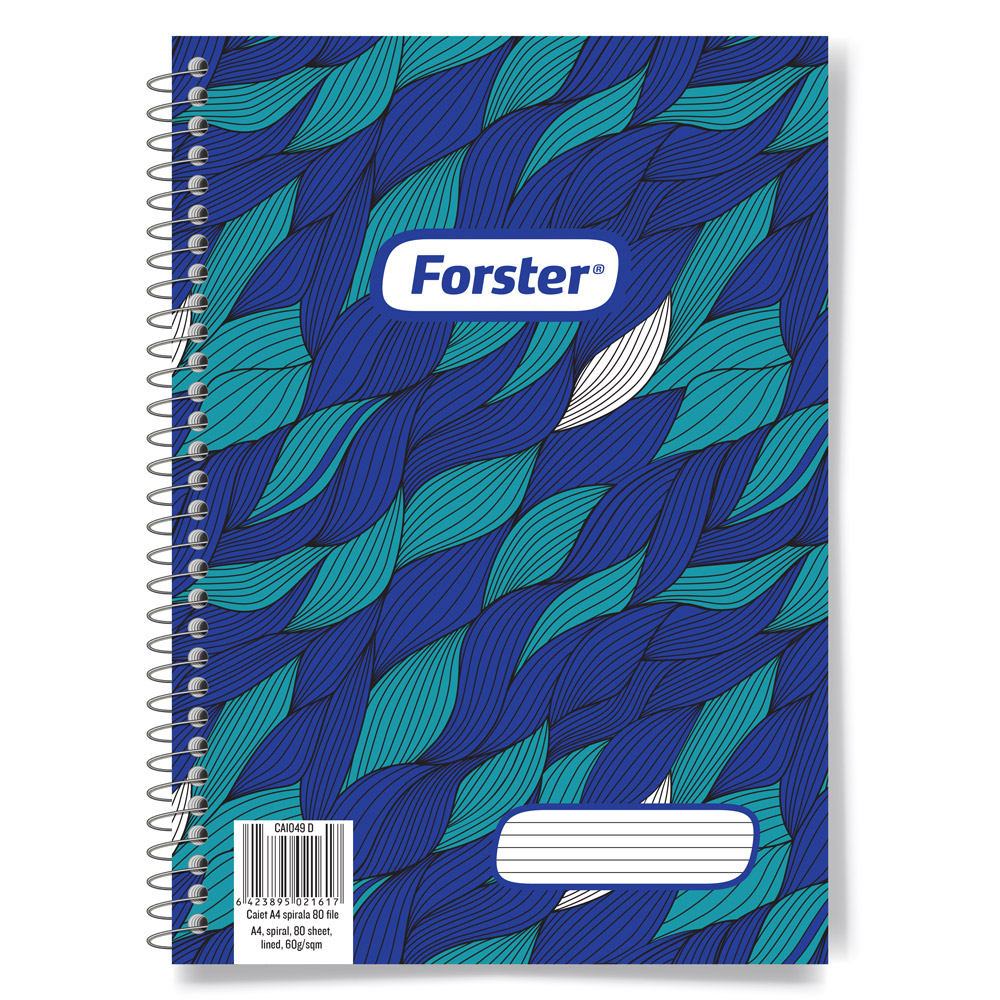 Caiet A4 spirala 80 file Forster
