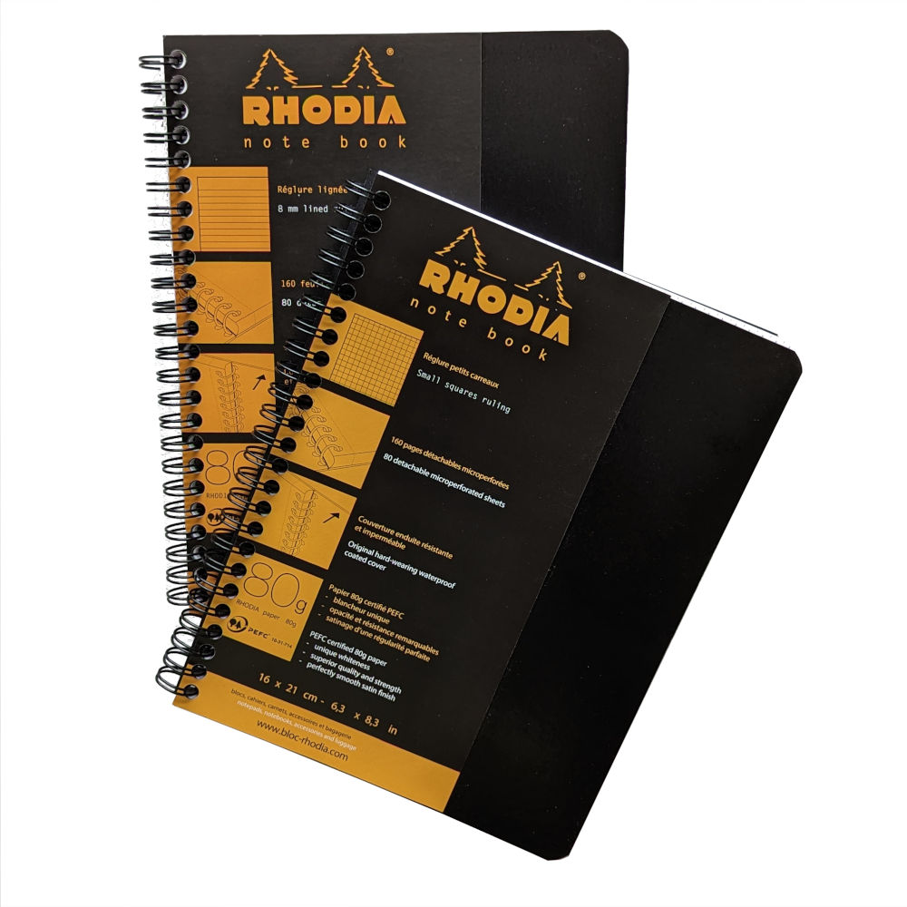 Caiet A5+ spirala 80 file Clairefontaine Rhodia Classic