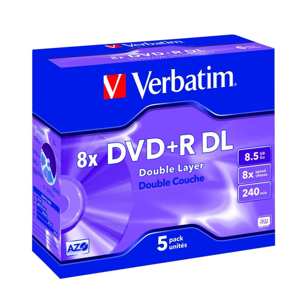 DVD+R DL  8,5GB 8x carcasa Jewel Verbatim