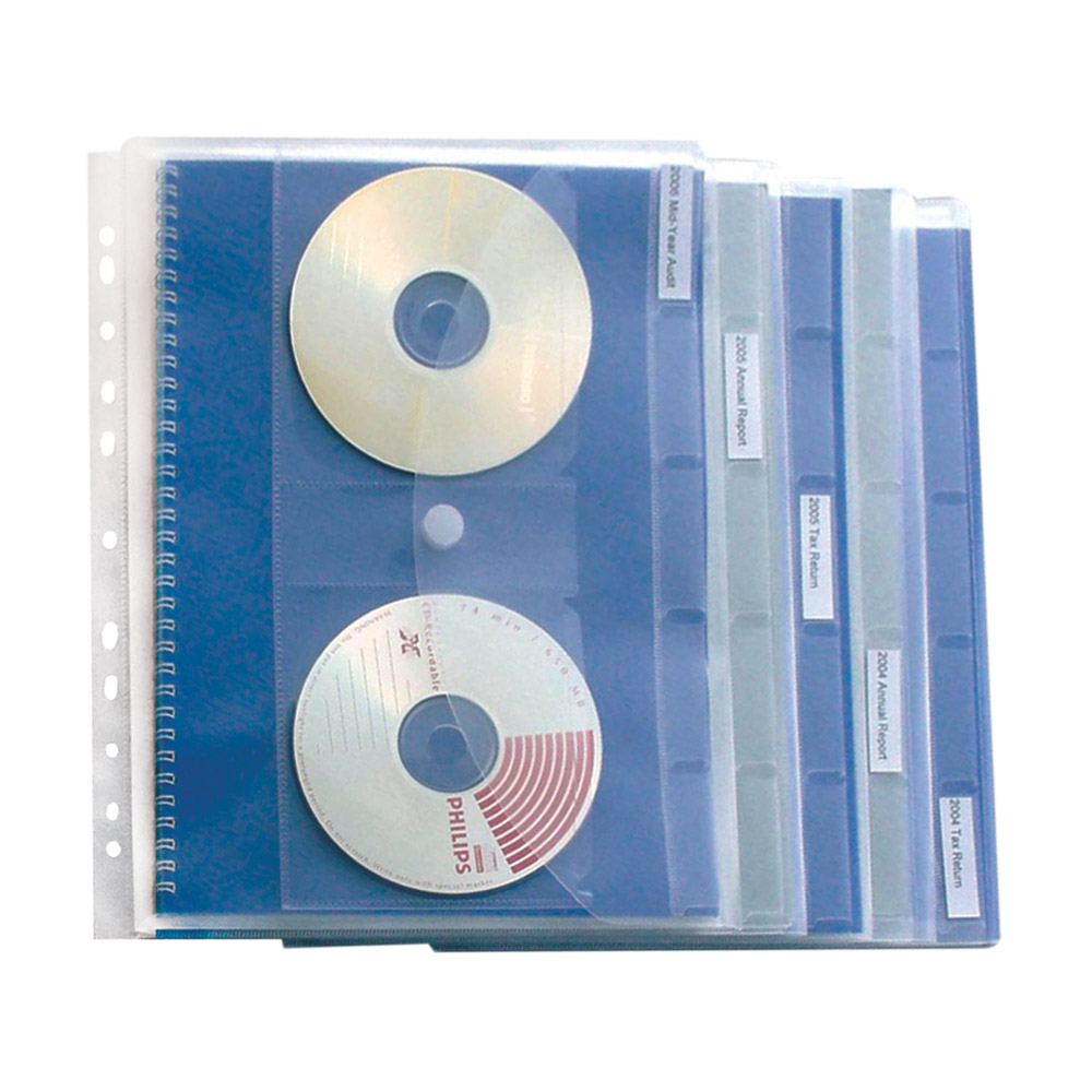 Folie de protectie documente A4 arici cu burduf+2 buzunare CD+index