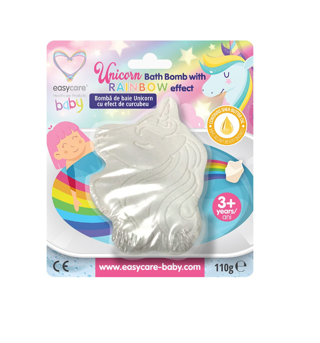 Easycare Bomba de baie norisor cu efect de curcubeu unicorn 110 g