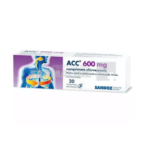 thiossen turbo 600 mg/50 ml pret ACC 600 mg 20 comprimate efervescente