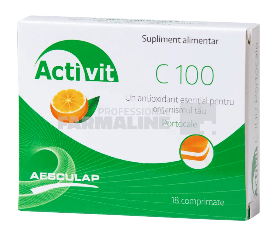 Activit C 100 portocale 18 comprimate