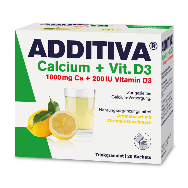 Additiva Calcium 1000 mg + Vitamina D3 20 plicuri