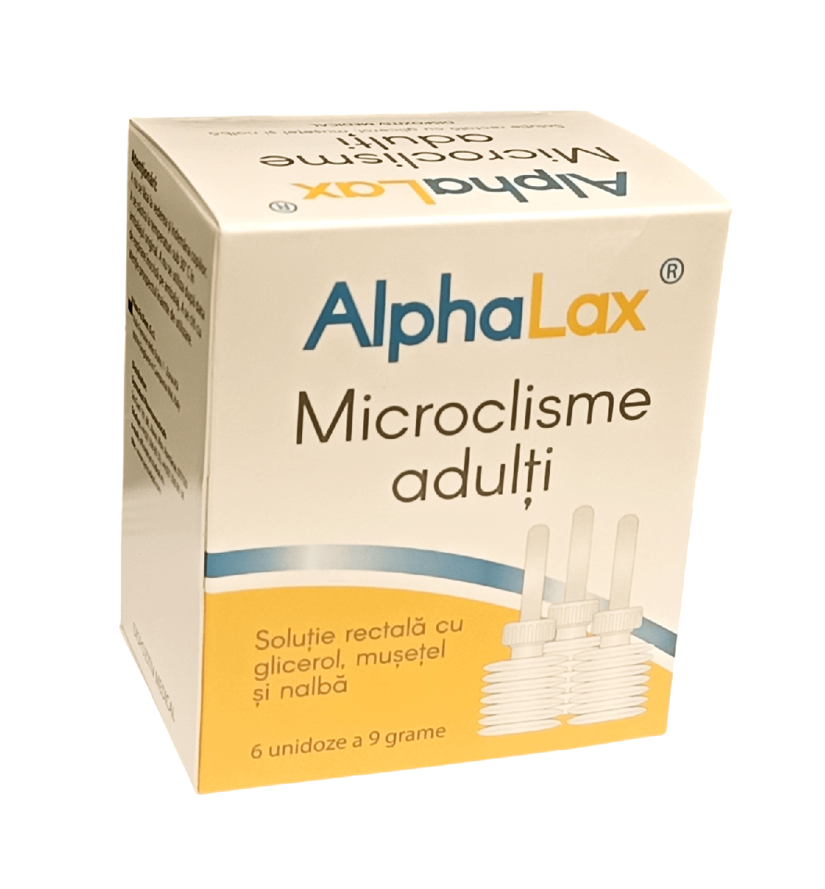 Alphalax Microclisme cu glicerol, musetel si nalba pentru adulti 6 unidoze