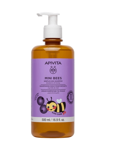 Apivita Mini Bees Sampon cu afine si miere pentru copii 500 ml