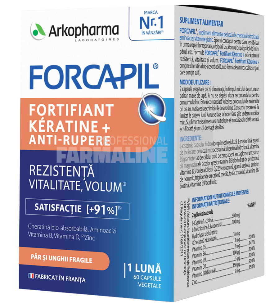 Arkopharma Forcapil Fortifiant Keratine+ 60 capsule