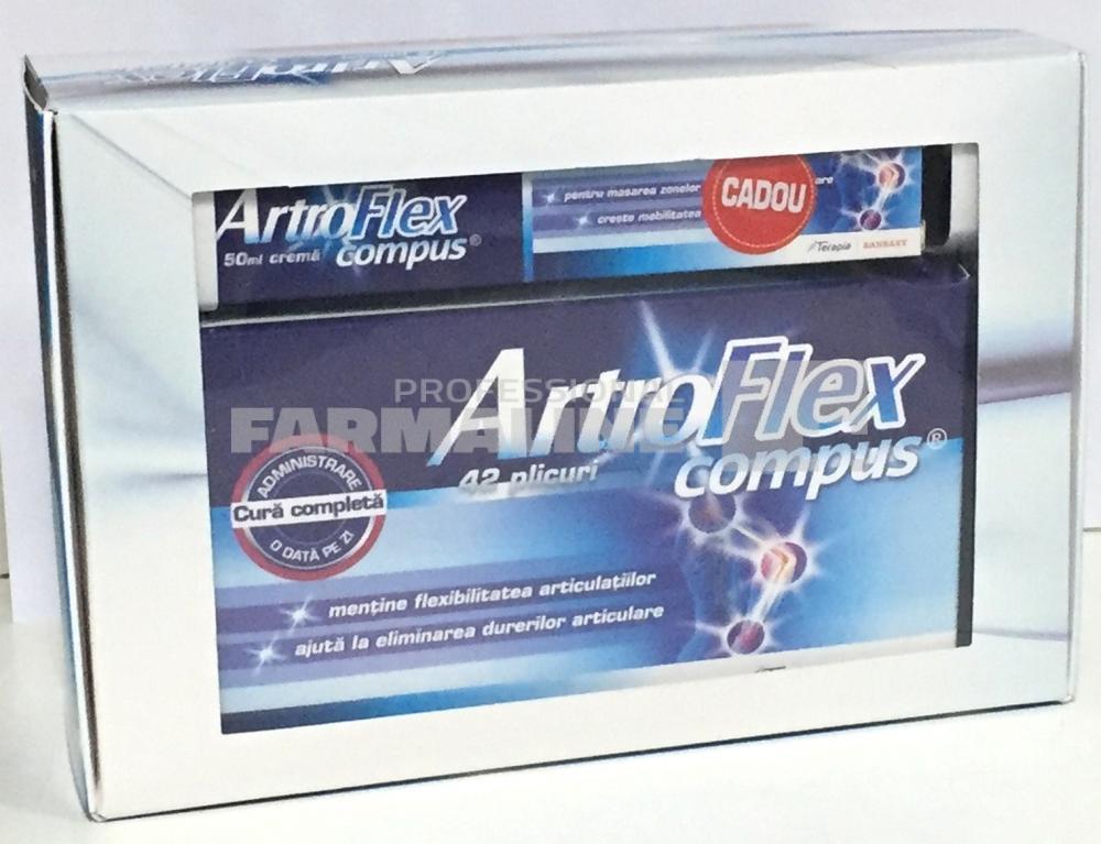 ArtroFlex Compus 42 plicuri + ArtroFlex Compus Crema 50 ml Cadou