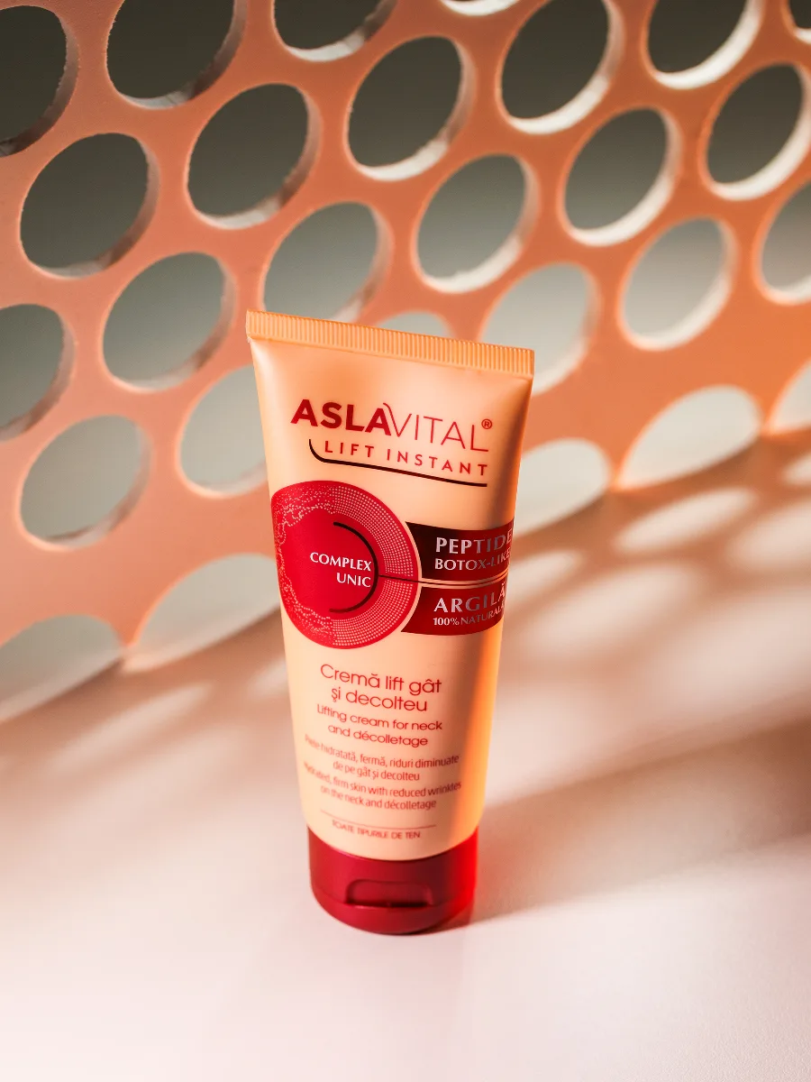 Aslavital Lift instant crema lift pentru gat si decolteu 100ml Farmec