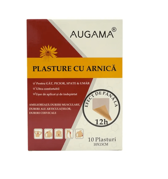 Augama Plasturi cu arnica 10 x 15 cm 10 bucati