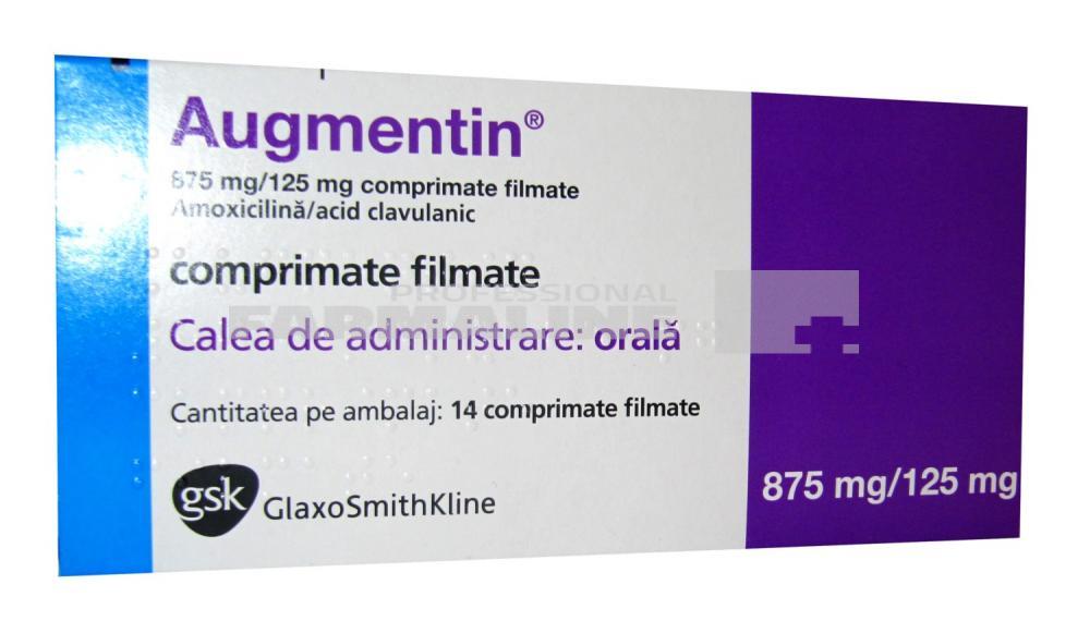 AUGMENTIN 875 mg/125 mg x 14 COMPR. FILM. 875mg/125mg BEECHAM GROUP PLC - GLAXO