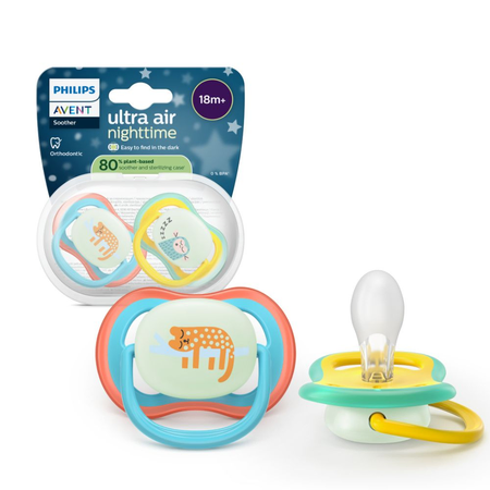 Avent scf376/2432 suzete fosforescente 18+ luni ultra air jungle 2 Philips Avent