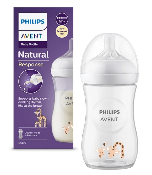 Avent SCY903/66 Biberon Natural Response 1+ luni model girafa 260 ml