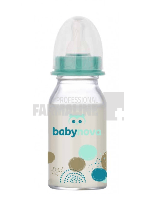 Baby Nova 44606 Biberon sticla decor baiat 0-24 luni 120 ml