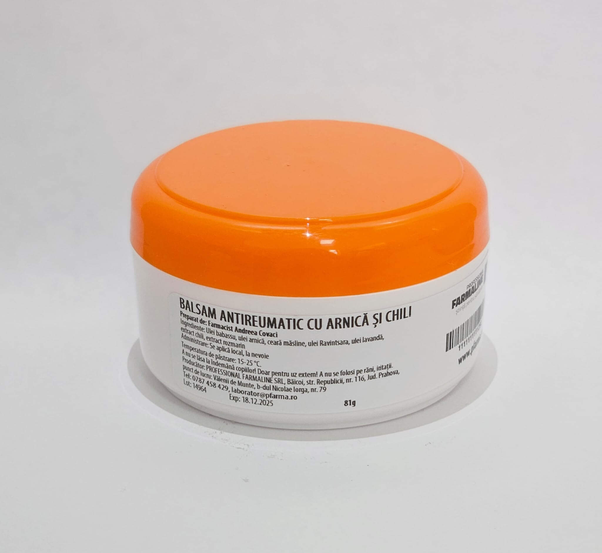 Balsam Antireumatic cu Arnica si Chili 81 g