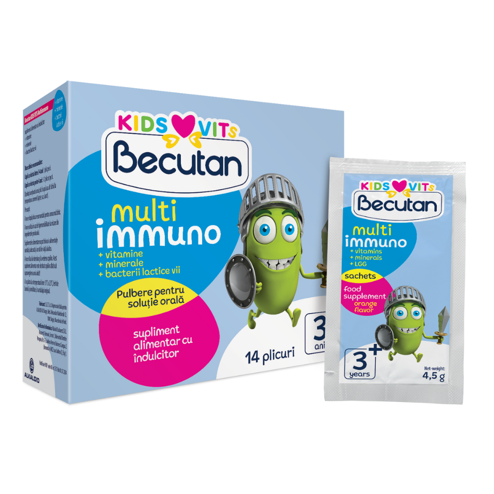 Becutan kids vits multi immuno 3+ ani 14 plicuri