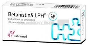 BETAHISTINA LPH 16 mg x 30 COMPR. 16mg LABORMED PHARMA S.A.