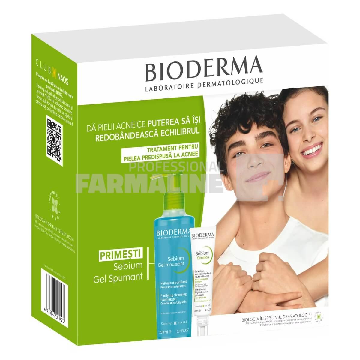 Bioderma Sebium Kerato+ Gel-crema 30 ml + Sebium Gel spumant 200 ml